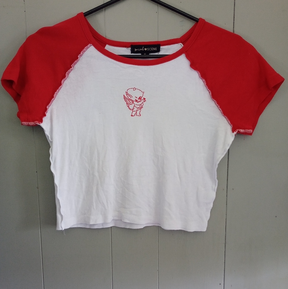 Social Scene Devil Angel Baby Tee - Picture 2 of 4